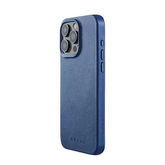 Mujjo Full Leather Case - etui skórzane do iPhone 15 Pro Max kompatybilne z MagSafe (monaco blue) Mujjo