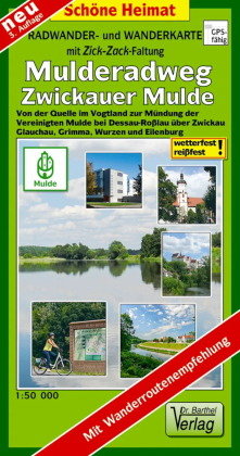 Mulderadweg (Zwickauer Mulde) Radwander- und Wanderkarte 1 : 50 000 Barthel, Barthel Andreas Verlag