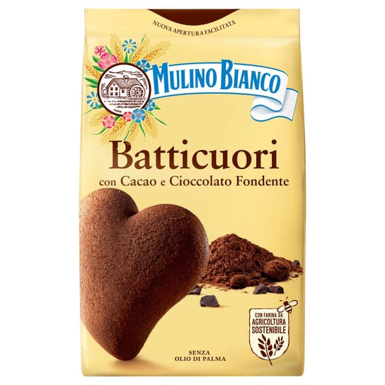 MULINO BIANCO Batticuori Włoskie kruche ciastka kakaowe 350g 1 paczka Mulino Bianco