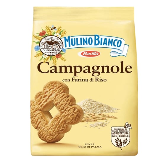 MULINO BIANCO Campagnole kruche ciastka z mąką ryżową 700g 1 paczka Mulino Bianco