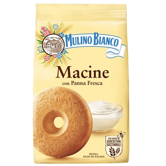 MULINO BIANCO Macine - Włoskie kruche ciastka o smaku śmietankowym 350g 1 paczka Mulino Bianco