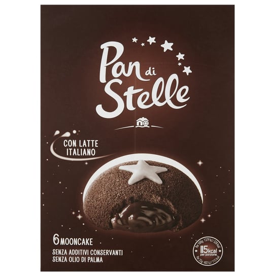 MULINO BIANCO MOONCAKE Pan di stelle - Włoskie ciastka z nadzieniem czekoladowym 6x35 g 1 paczka Mulino Bianco