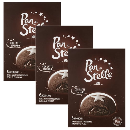 MULINO BIANCO MOONCAKE Pan di stelle - Włoskie ciastka z nadzieniem czekoladowym 6x35 g 3 paczki Mulino Bianco