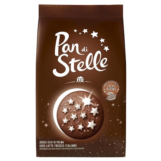 MULINO BIANCO Pan di stelle - Włoskie ciastka czekoladowe z lukrowanymi gwiazdkami 350g 1 paczka Mulino Bianco