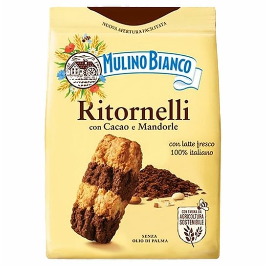 MULINO BIANCO Ritornelli - Włoskie ciastka z kakao i migdałami 700g 1 paczka Mulino Bianco