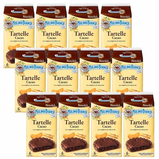 MULINO BIANCO Tartelle - Tartaletki kakaowe z nadzieniem morelowym 288g 12 paczek Mulino Bianco