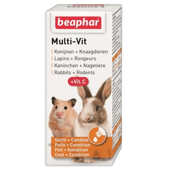 Multi-Vit + Vit.C dla gryzoni i królików BEAPHAR Bogena, 20 ml Beaphar