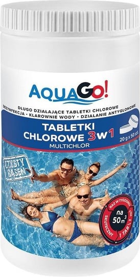 Multichlor Tabletki chlorowe do długotrwałej dezynfekcji wody basenowej AquaGo! Inna marka