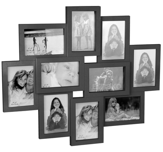 Multirama na 10 zdjęć, czarna, 50x59 cm Home Styling Collection