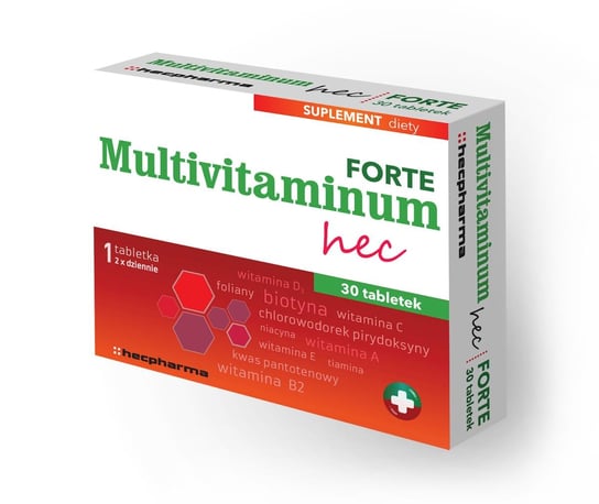 Multivitaminum Hec Forte, suplement diety,  30 tabletek HECPHARMA
