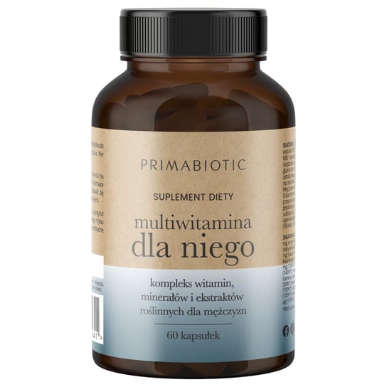MULTIWITAMINA DLA NIEGO PRIMABIOTIC 60 kaps. Dla Mężczyzn Cynk Żelazo Primabiotic