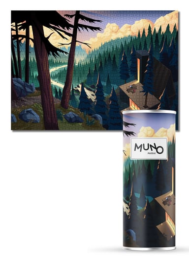 Muno Puzzle „Forest Retreat” by Michał Adamiec 2000 el. w ozdobnej tubie Muno Puzzle