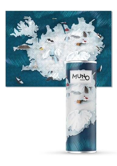 Muno Puzzle „Mapa Islandii” Martyna Wilner - 1000 el. Muno Puzzle