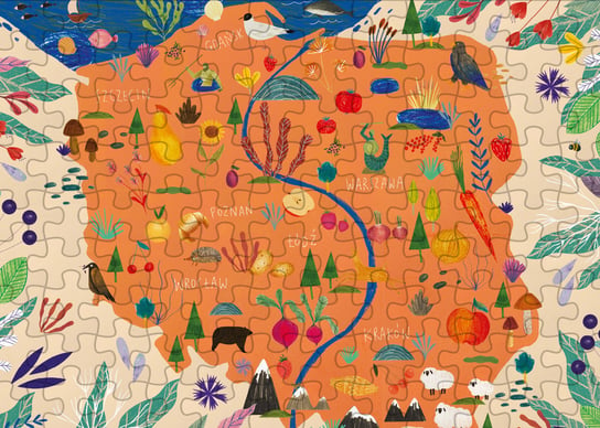 Muno, puzzle, Mapa Polski w eco woreczku, 1000 el. Muno Puzzle