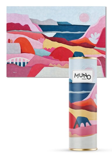 Muno, puzzle, "Myland" By Magdalena Magiera Muno, W Ozdobnej Tubie, 2000 el. Muno Puzzle