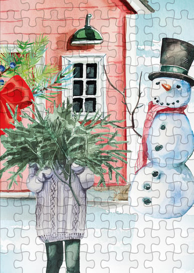 Muno, puzzle, Snowman w eco woreczku, 500 el. Muno Puzzle