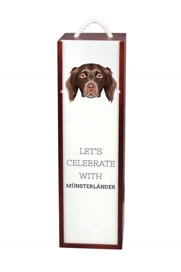 Munsterlander Pudełko na wino z geometrycznym psem Inna marka