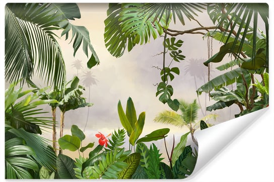 Muralo, Fototapeta do salonu, dżungla, tropikalne liście, 90x60 cm Muralo