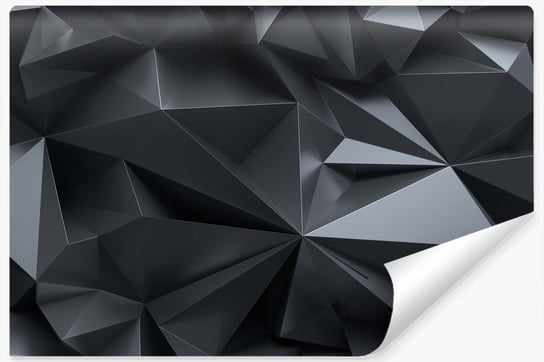 Muralo, Fototapeta ozdobna 3D, czarne kryształy, 450x300 cm Muralo