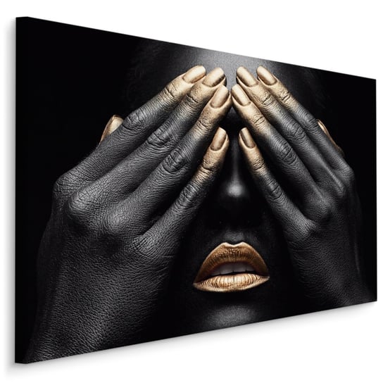 Muralo, Obraz ścienny, Kobieta, Złote usta,  wymiary 100x70 cm Muralo