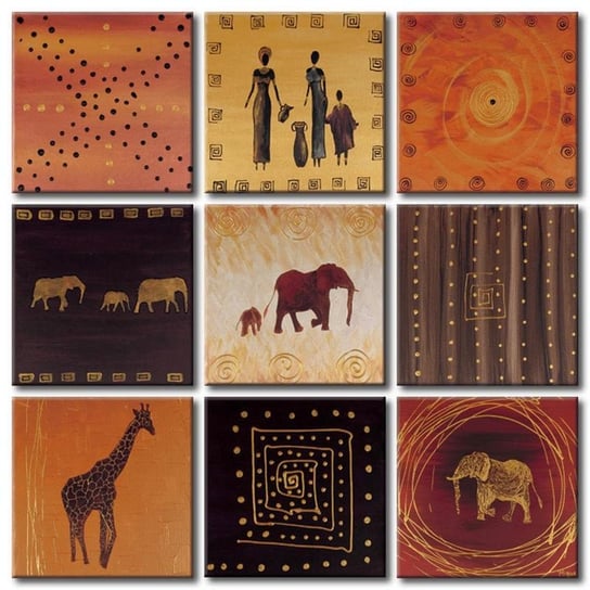 Murando, Obraz, Afrykański wzór, 90x90 cm Murando