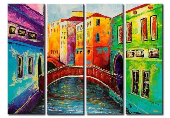 Murando, Obraz, Kolorowa Wenecja, 90x120 cm Murando