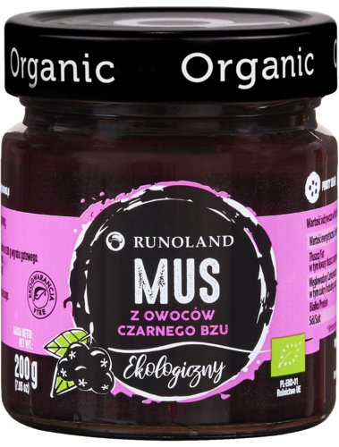 Mus z owocu czarnego bzu, EKO, 200 g, Runoland Runoland