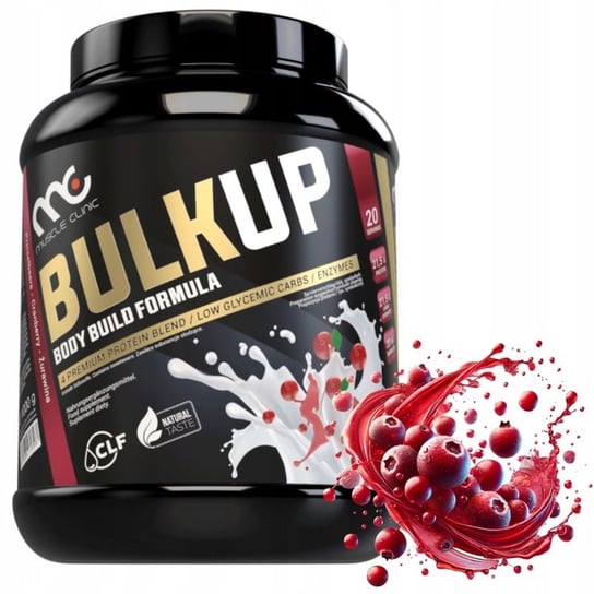 MUSCLE CLINIC BULK UP 1000g ODŻYWKA BULK 50/50 ŻURAWINA Inna marka