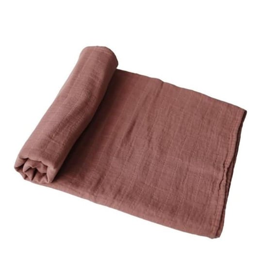 Mushie - otulacz kocyk letni 100% organic cotton Cognac 120 x 120 Mushie