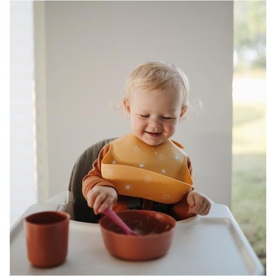 Mushie Sztućce dla dzieci do nauki samodzielnego jedzenia Smoke Mushie