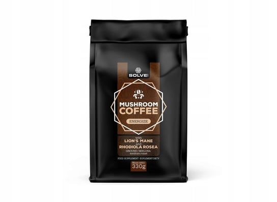 Mushroom Coffee kawa z Rhodiola i Lion's mane, 330g Solve Labs