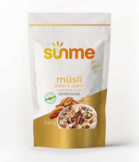 Musli bezglutenowe orzechowo-daktylowe 500 g Sunme