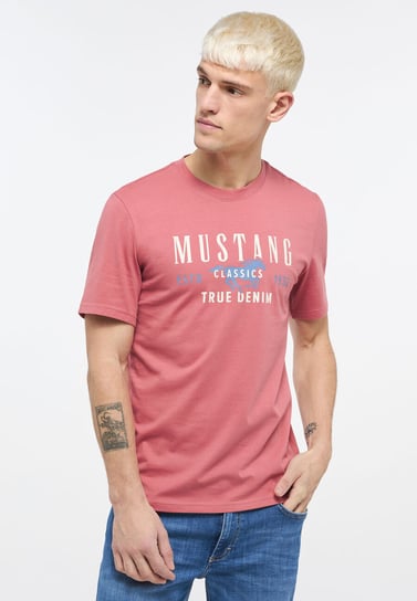 Mustang Alex C Print Męski T-Shirt Koszulka Logo Nadruk Dusty Cedar 1013807 8268-Xl Inna marka