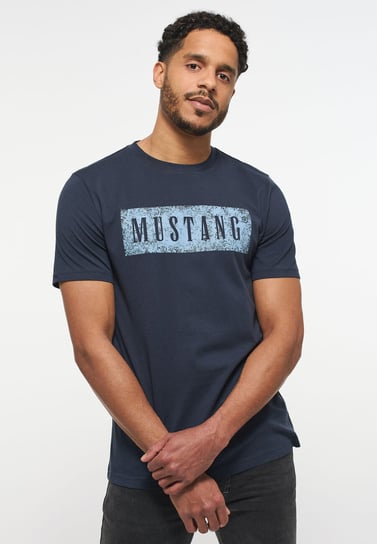 Mustang Alex C Print Męski T-Shirt Koszulka Logo Outer Space 1013520 5330-L Inna marka