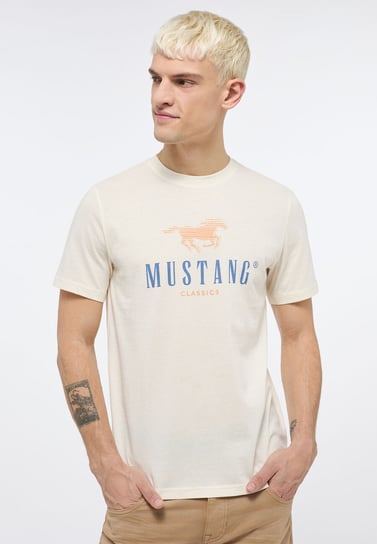 Mustang Alex C Print Męski T-Shirt Koszulka Nadruk Logo Pristine 1013808 8001-S Inna marka
