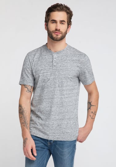 Mustang Alex H Henley Męski T-Shirt Koszulka Z Krótkim Rękawem Dark Sapphire 1007837 4136-M Inna marka