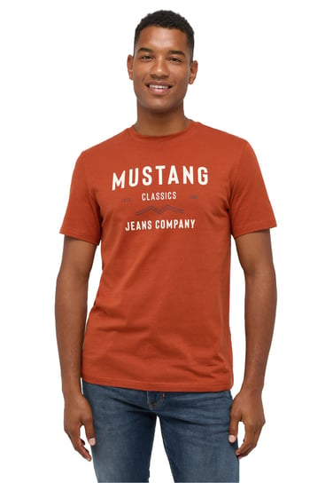 Mustang Czerwony Męski T-Shirt Koszulka Bluzka L Mustang