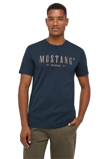 Mustang Granatowy Męski T-Shirt Koszulka Bluzka M Mustang