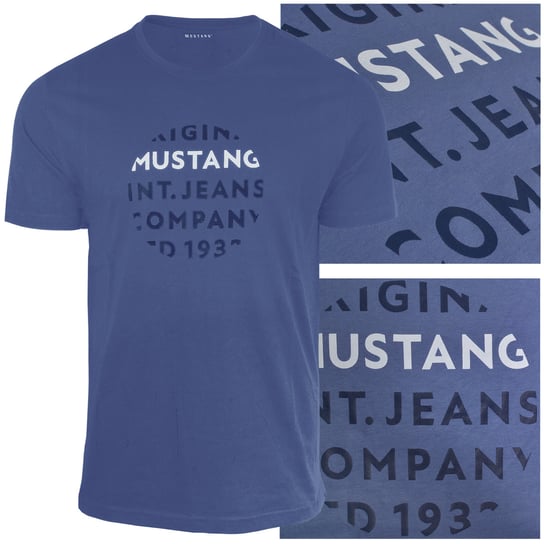 Mustang Koszulka Męska T-shirt Bawełniana 4228 Denim Rozmiar 2XL Mustang