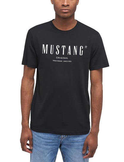 Mustang Męski T-Shirt Czarny Koszulka L Mustang