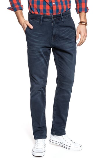 Mustang Realx Chino Męskie Spodnie Rozciągliwe Jeans Dres Dark Blue Denim 1008081 5000 883-W31 L34 Inna marka