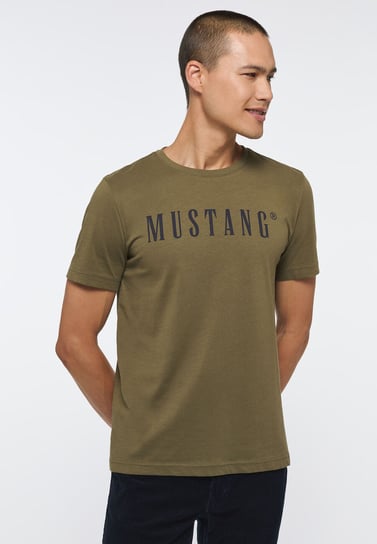 Mustang Style Alex C Logo Tee Męski T-Shirt Koszulka Nadruk Logo Burnt Olive 1013221 6358-3Xl Inna marka