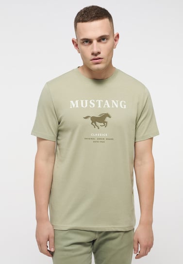 Mustang Style Alex C Print Męski T-Shirt Koszulka Z Krótkim Rękawem Logo Nadruk Tea 1013537 6205-3Xl Inna marka