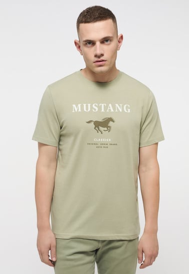 Mustang Style Alex C Print Męski T-Shirt Koszulka Z Krótkim Rękawem Logo Nadruk Tea 1013537 6205-M Inna marka