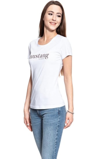 Mustang, T-shirt damski, Alexia C Print General White 1008395 2045, rozmiar L Mustang
