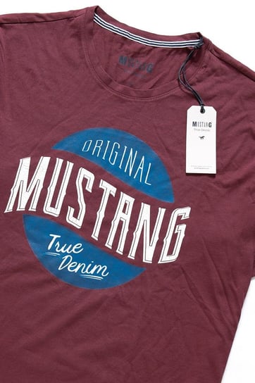 Mustang, T-shirt męski, Crack Print Tee Nocturne 1007536 8264, rozmiar XXL Mustang