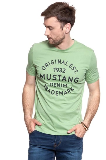 Mustang, T-shirt męski, Logo T-Shirt Mistletoe 1007561 6206, rozmiar S Mustang