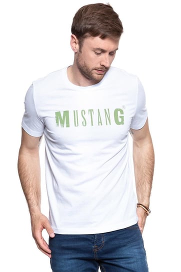 Mustang, T-shirt męski, Logo Tee General White 1008223 2045, rozmiar XXL Mustang
