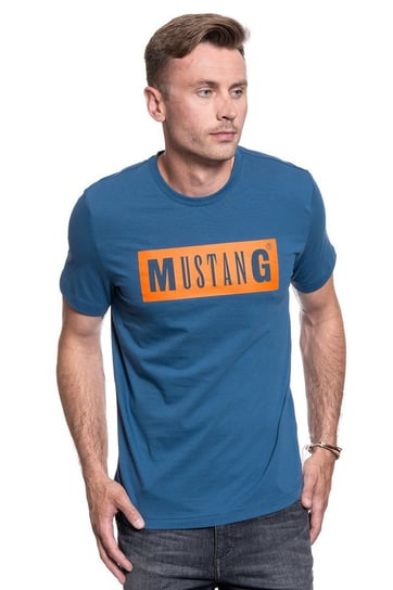 Mustang Tshirt Alex C Logo Tee Ensign Blue 1009738 5229-M Inna marka