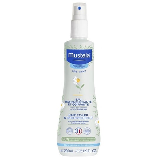 Mustela, Odświeżający spray ułatwiający rozczesywanie włosów, 200 ml Mustela